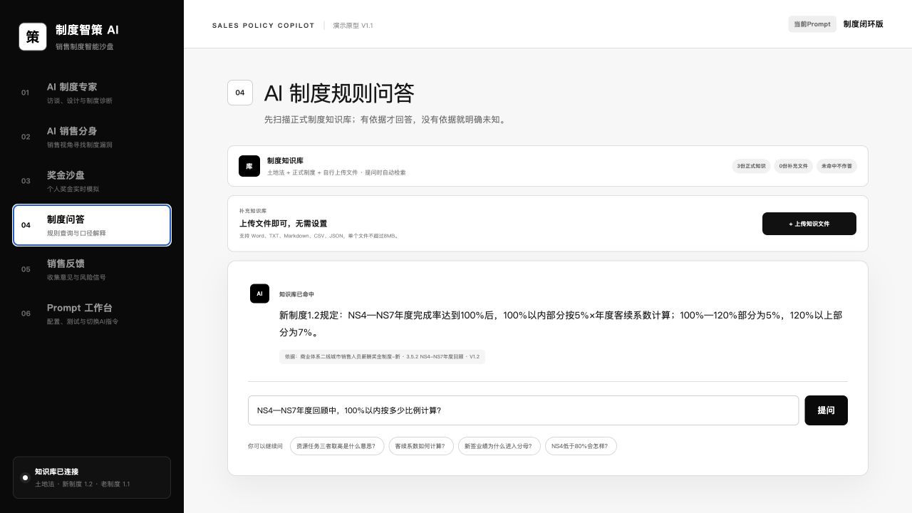 制度规则问答界面